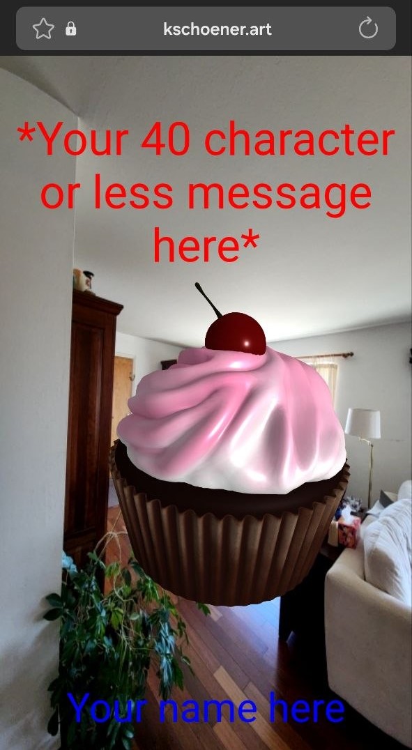 kschoener.art virtual greeting card cupcake